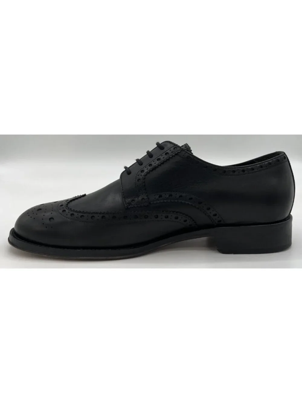 Brooks Brothers Wingtip Oxford Dress Shoes Black Leather Size 9 Made in Italy
